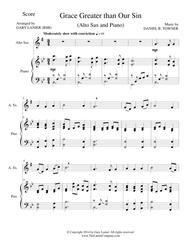 GRACE GREATER THAN OUR SIN (Alto Sax/Piano and Alto Sax Part) Sheet Music by Daniel B. Towner