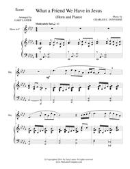 WHAT A FRIEND WE HAVE IN JESUS (Horn/Piano and Horn Part) Sheet Music by CHARLES C. CONVERSE