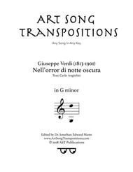 Nell'orror di notte oscura (G minor) Sheet Music by Giuseppe Verdi