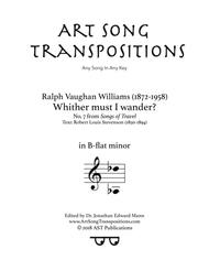 Whither must I wander? (B-flat minor) Sheet Music by Ralph Vaughan Williams