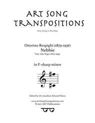 Nebbie (F-sharp minor) Sheet Music by Ottorino Respighi