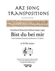 Bist du bei mir (D-flat major) Sheet Music by Gottfried Heinrich Stolzel