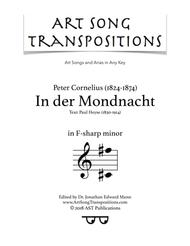 In der Mondnacht (F-sharp minor) Sheet Music by Peter Cornelius