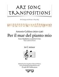 Per il mar del pianto mio (C minor) Sheet Music by Antonio Caldara