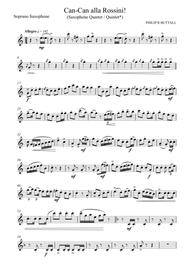 Can-Can alla Rossini (Saxophone Quartet / Quintet) - Set of Parts [x4 / 5] Sheet Music by Philip R Buttall