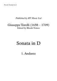 Torelli G1 Sonata for Trumpet in D major Sheet Music by Giuseppe Torelli (1658-1709)