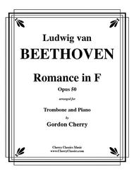 Romance No. 2 in F Opus 50 for Trombone & Piano Sheet Music by Ludwig van Beethoven
