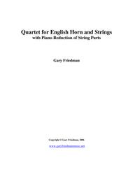 Quartet for English Horn and Strings Sheet Music by Gary Friedman