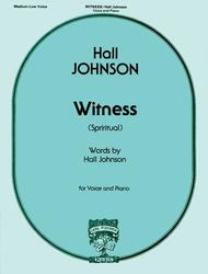 Witness (Negro Spiritual) Sheet Music by Anonymous