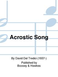 Acrostic Song Sheet Music by David Del Tredici