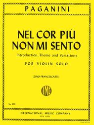 Nel cor piu non mi sento Sheet Music by Nicolo Paganini