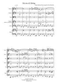 Air on a G String for String Quartet Sheet Music by Johann Sebastian Bach