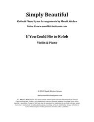 If You Could Hie to Kolob (Violin & Piano) Sheet Music by W. W. Phelps