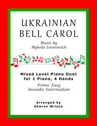 Ukrainian Bell Carol (Easy Piano Duet; 1 Piano