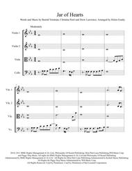 Jar Of Hearts by Christina Perri. Arranged for String Quartet. Sheet Music by Christina Perri
