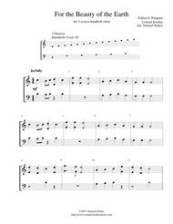 For the Beauty of the Earth - for 3-octave handbell choir Sheet Music by Folliot S. Pierpont