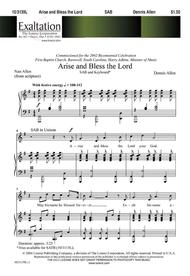 Arise and Bless the Lord Sheet Music by Dennis Allen
