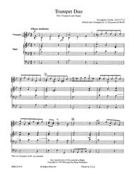 Trumpet Duo Sheet Music by Arcangelo Corelli