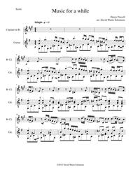 Music for a while for clarinet and guitar Sheet Music by Henry Purcell