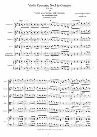 Vivaldi - Violin Concerto No.3 in G major Op.4 RV 301 for Violin solo