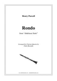 Rondo from Purcell's "Abdelazer Suite" - for Clarinet Quartet or Clarinet Choir Sheet Music by Henry Purcell