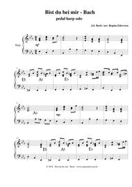 Bist du bei mir - pedal harp solo Sheet Music by Johann Sebastian Bach