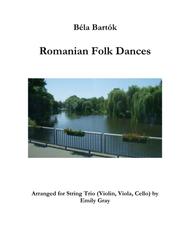 Romanian Folk Dances (String Trio) Sheet Music by Bela Bartok