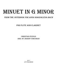 Minuet in G Minor from Notebook for Anna Magdelena Bach Sheet Music by Christian Pezold