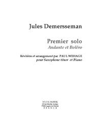 Premier Solo: Andante et Bolero Sheet Music by Jules Demersseman