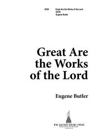 Great Are the Works of the Lord Sheet Music by Eugene Butler