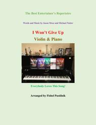 "I Won't Give Up" for Violin & Piano Sheet Music by Jason Mraz