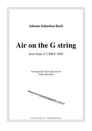Air on the G string - for Flute Quartet or Flute Choir Sheet Music by Johann Sebastian Bach