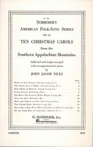 10 Christmas Carols From The Southern Appalachian Mountains Sheet Music by John Jacob Niles