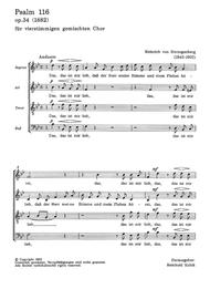 Psalm 116 Sheet Music by Heinrich von Herzogenberg