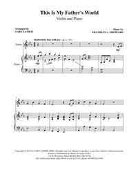 This Is My Father's World (Violin Pn Parts) Sheet Music by Franklin L. Sheppard