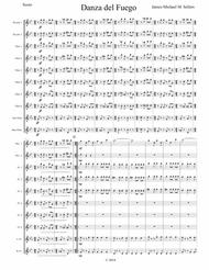 Danza del Fuego (for Flute Choir with Piccolo duet) Sheet Music by James-Michael Sellers