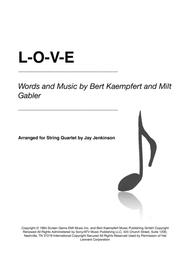 L-O-V-E for String Quartet Sheet Music by Nat "King" Cole
