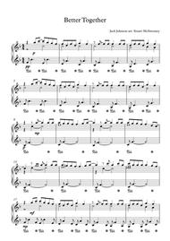 Better Together - Solo Piano Sheet Music by Jack Johnson