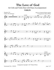 The Love of God (for Cello and Violin Duet with Piano Accompaniment) Sheet Music by Frederick Martin Lehman