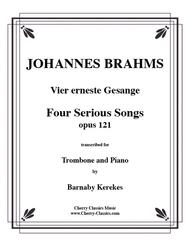 Four Serious Songs Sheet Music by Johannes Brahms