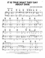 Is It True What They Say About Dixie Sheet Music by Gerald Marks