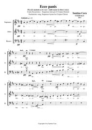 Ecce panis - Little motet in three voices (SAB) a cappella Sheet Music by Santino Cara