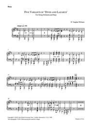 Five Variants on 'Dives and Lazarus' Sheet Music by Ralph Vaughan Williams