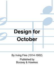 Design for October Sheet Music by Irving Fine