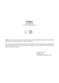 Carson Cooman -  Elegies for two horns Sheet Music by Carson Cooman