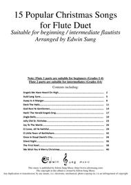 15 Popular Christmas Songs for Flute Duet (Suitable for beginning / intermediate flautists) Sheet Music by 14BFLDU16