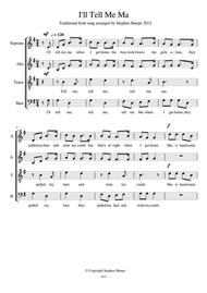 I'll Tell Me Ma Sheet Music by Traditional