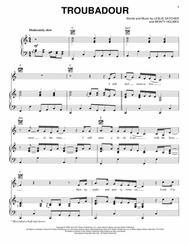 Troubadour Sheet Music by George Strait