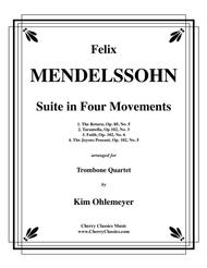 Suite in Four Movements for Trombone Quartet Sheet Music by Felix Bartholdy Mendelssohn