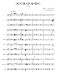 Voices Of Spring for Saxophone Ensemble Sheet Music by J. Strauss II